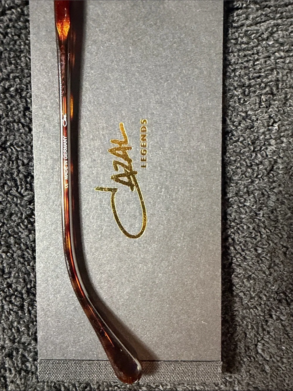 Cazal Round Gold Frame with Tortoise Accents and Brown Lenses